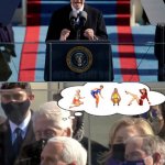 Bill Clinton falls asleep during Biden inauguration meme