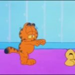 Garfield Sleepwalks and Kicks Odie GIF Template