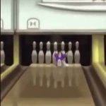Wii bowling girl. GIF Template