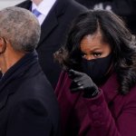 Michelle Obama pointing