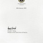 Trump Letter January 20th