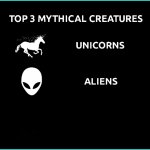 top 3 mythical creatures meme
