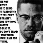 Malcolm X if you stand for nothing you'll fall for anything