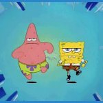 Spongebob and Patrick Running meme