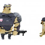 cheems vs buff doge police