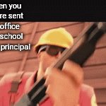 Huge school prank | That moment when you and your friends are sent to the principal's office for pulling a huge school prank on the school principal | image tagged in gifs,memes,funny,school,principal,students | made w/ Imgflip video-to-gif maker