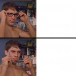 Peter Parker Glasses (fixed) meme