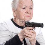 Old Lady With Handgun