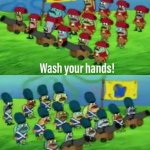 wash hands