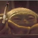 Baby Yoda With Blunt meme