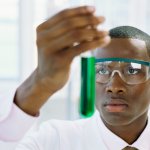 black science man test tube