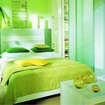 Green hotel room