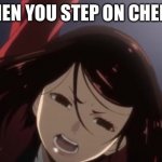 Sad | WHEN YOU STEP ON CHEETO | image tagged in ow | made w/ Imgflip meme maker