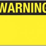 blank warning sign