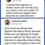 Marco Rubio radical leftist