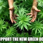 Cannabis | SUPPORT THE NEW GREEN DEAL | image tagged in cannabis | made w/ Imgflip meme maker