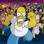 Homer running from mob