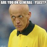 Are you serious? (Football) | ARE YOU OK GENERAL_YEAST? | image tagged in are you serious football | made w/ Imgflip meme maker