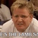 Gordon Ramsay where's the lamb sauce