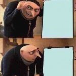 GRUS PLAN BUT THERE ARE ONLY 2 PANELS meme