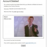 Flamingo | Desperate 9 year olds looking for free robux; You didn’t give me robux | image tagged in banned from roblox,rickroll,stop reading the tags | made w/ Imgflip meme maker