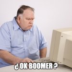 Master boomer | ¿ OK BOOMER ? | image tagged in angry old boomer | made w/ Imgflip meme maker
