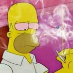 Homer smoking