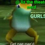 Liz the theater nerd announcement template 4