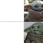 Baby Yoda Cute/Ugly meme