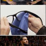 Steph Curry Or FVV | image tagged in cleaning glasses | made w/ Imgflip meme maker