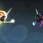 Takanuva vs Makuta in Friendship Games | image tagged in mlp equestria girls friendship games-sunset shimmers vs twilight | made w/ Imgflip meme maker