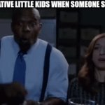 Seriously what are they 5? | UNIMAGINATIVE LITTLE KIDS WHEN SOMEONE SAYS "NO U": | image tagged in gifs,brooklyn nine nine,brooklyn 99,b99,gina and terry,no u | made w/ Imgflip video-to-gif maker