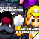 Star Spirit mario back-punches oni bowser | ME TRYING TO SKIP THE AD JUST TO DOWNLOAD SOMETHING FROM THE INTERNET; ADFLY NOT LETTING ME SKIP THE AD UNTIL I DISABLE MY AD BLOCKER | image tagged in mario,bowser | made w/ Imgflip meme maker