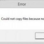 could not copy files because no