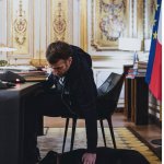 Macron with dog