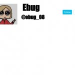 Ebug og announcement