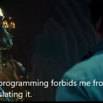 My program forbids me