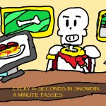 Papyrus every 60 seconds in snowdin meme