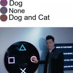 R U F F M E O W | Cat; Dog; None; Dog and Cat | image tagged in why not both | made w/ Imgflip meme maker