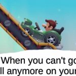definitley me. | When you can't go uphill anymore on your bike | image tagged in gifs,luigi barely makes it,funny,memes | made w/ Imgflip video-to-gif maker