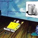 marvel fans | MARVEL FANS | image tagged in spongebob bows down,marvel fans,marvel,avengers,avengers endgame,marvel cinematic universe | made w/ Imgflip meme maker