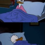 Scary Noises | THE MOMENT YOU HEAR A WEIRD NOISE; AND YOU'RE SO LAZY YOU THINK, "WHATEVER...I HAD A GOOD RUN." | image tagged in donald duck,sleeping,sleep,scared,chillin,relaxing | made w/ Imgflip meme maker