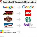 Examples of successful rebrandings meme