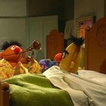 Bert and ernie wake up meme