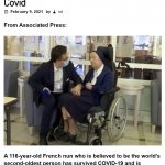 117-year-old Nun survives Covid-19 meme