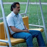 Sad Pablo alone on swing - square meme