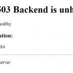 Backend is unhealthy!