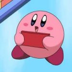 Kirby holding a sign meme