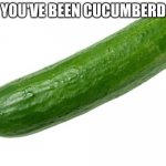 You've Been Cucumberd | YOU'VE BEEN CUCUMBERD | image tagged in cucumber | made w/ Imgflip meme maker