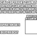 official copy right claim